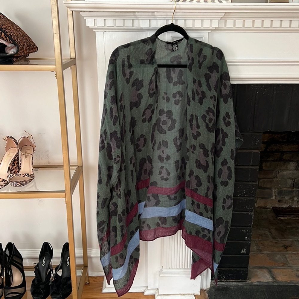 Animal print green tunic